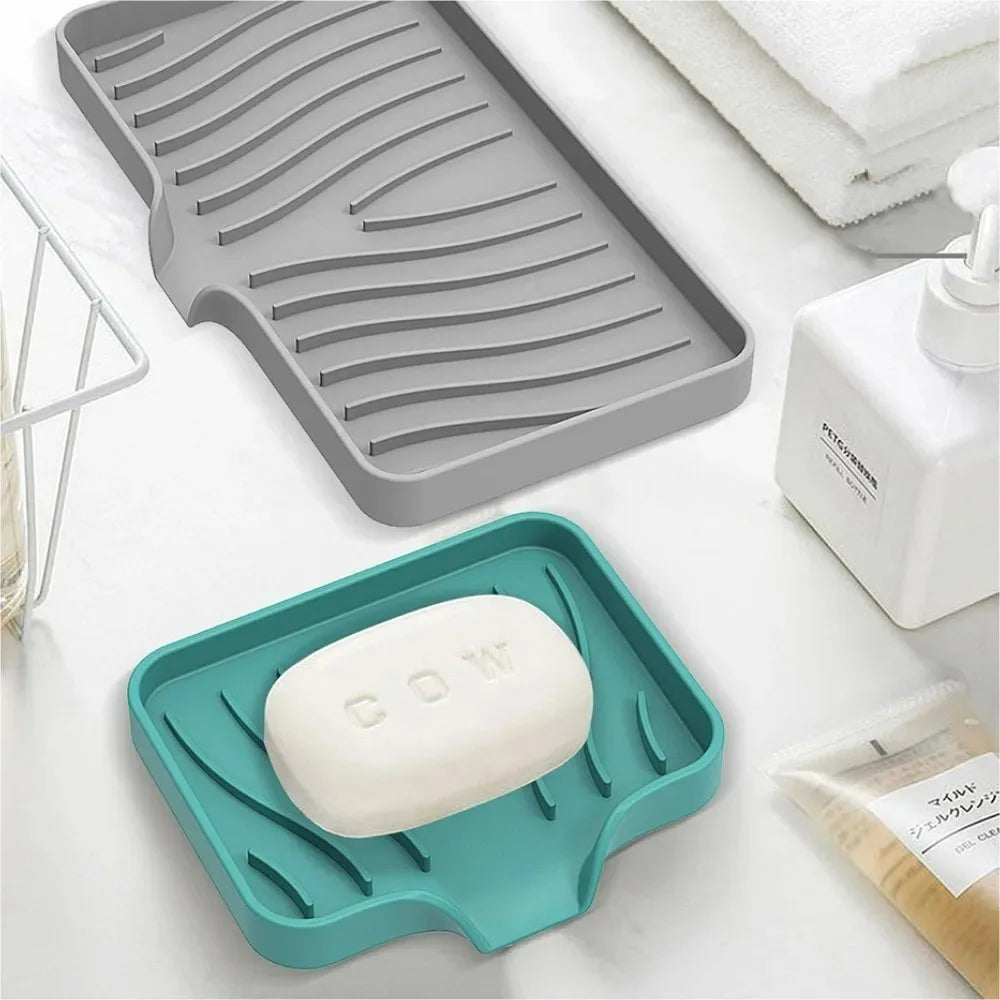 Silicone Countertop Splash Guard & Sponge Tray