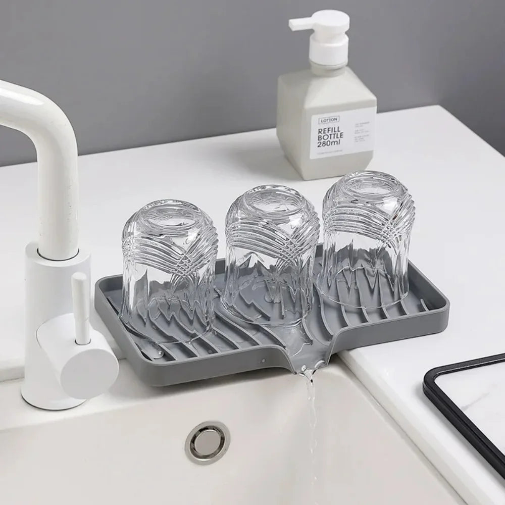 Silicone Countertop Splash Guard & Sponge Tray